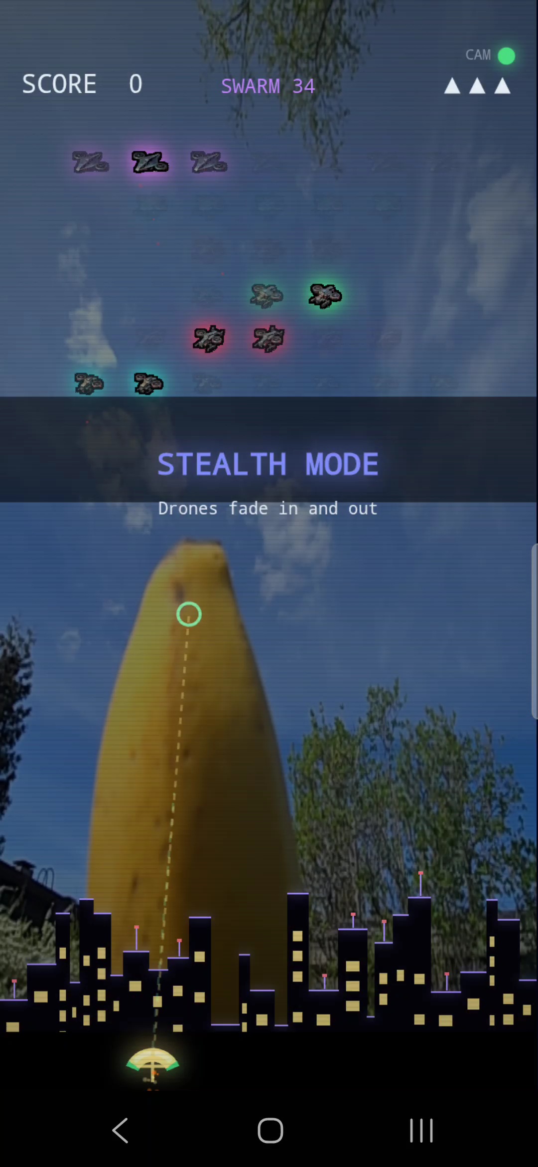 Stealth Mode modifier — drones fade in and out